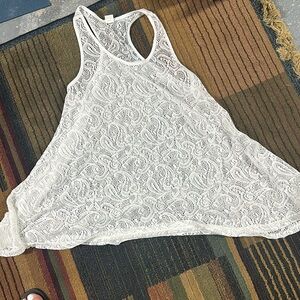 West/loop beach cover up, white lace size medium